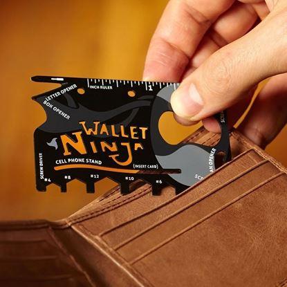Imaginea Card multifuncțional din oțel Wallet Ninja 18în1