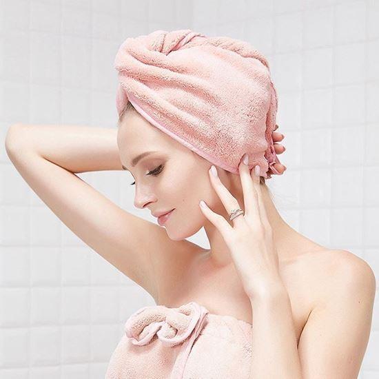 Imaginea din Prosop turban pentru păr - roz