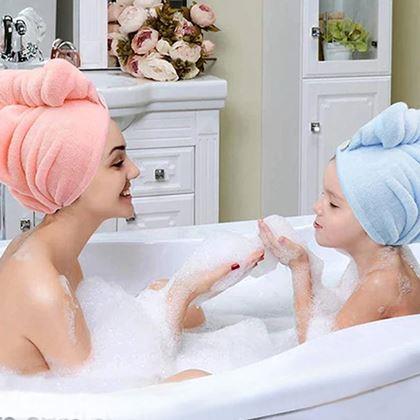 Imaginea din Prosop turban pentru păr - roz