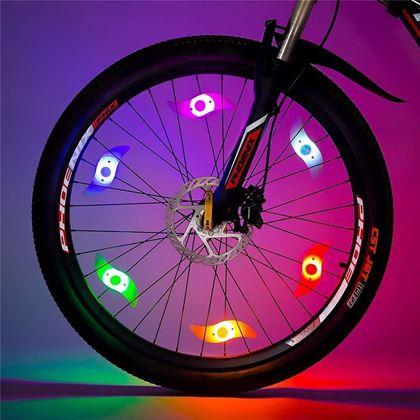 Imaginea din Vrteșoaica luminoasă pentru bicicletă, set de 2 bucăți