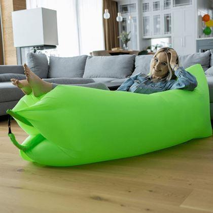 Imaginea din Lazy bag gonflabil, cu două straturi - verde