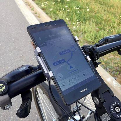 Imaginea Suport rotativ pentru telefon mobil pe bicicletă