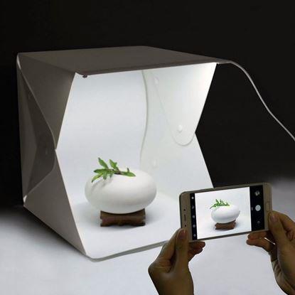 Imaginea Mini fotoboxă cu iluminare LED