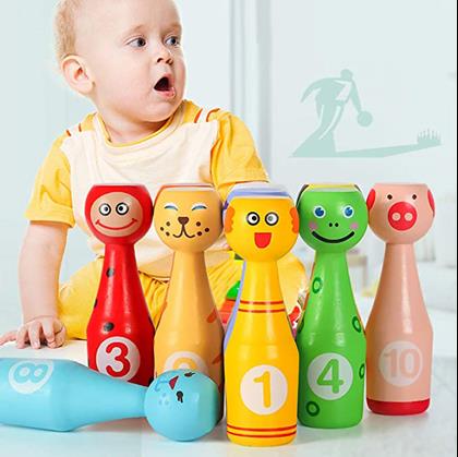 Imaginea din Popice din lemn pentru copii