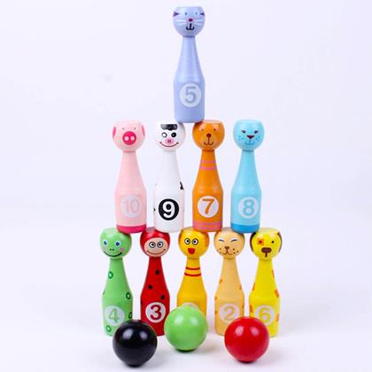 Imaginea din Popice din lemn pentru copii