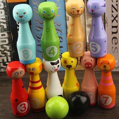 Imaginea din Popice din lemn pentru copii