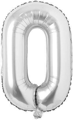 Imaginea Balonase numerice umflate argintii maxi