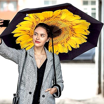 Imaginea din Umbrelă cu închidere inversă - floarea soarelui