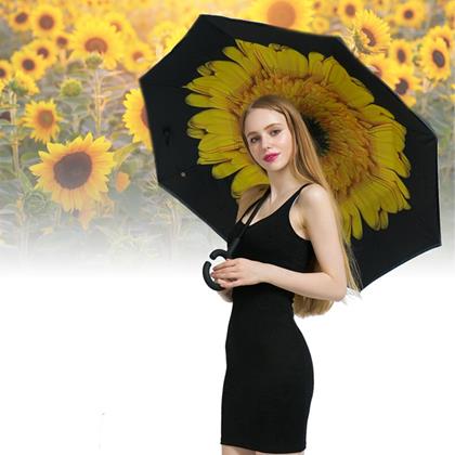 Imaginea din Umbrelă cu închidere inversă - floarea soarelui