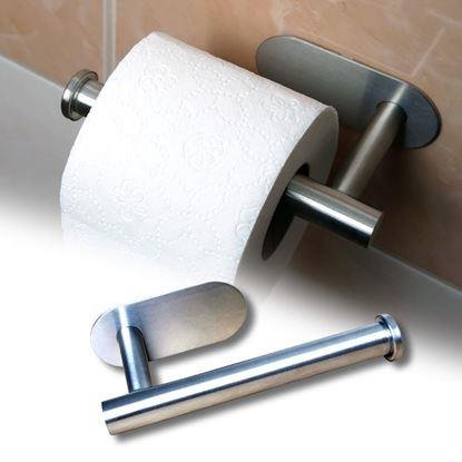 Imaginea Suport de hârtie igienică autoadeziv din oțel inoxidabil
