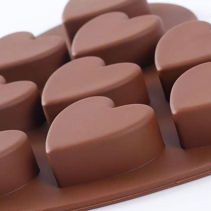 Imaginea din Formă de silicon pentru ciocolată - inimă