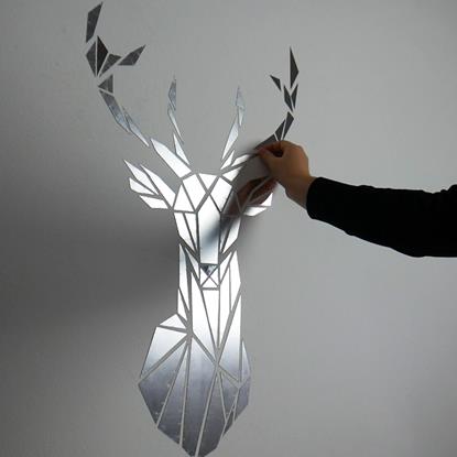 Imaginea Autocolant de perete cu design oglindei - cerb
