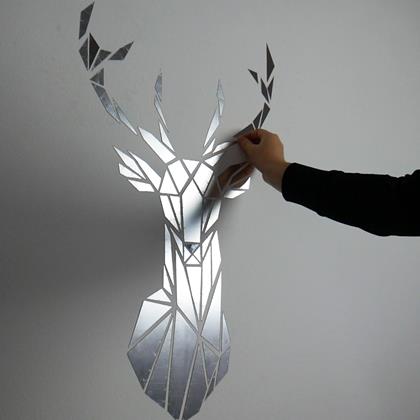 Imaginea din Autocolant de perete cu design oglindei - cerb