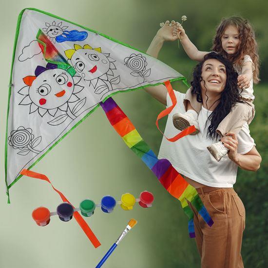 Imaginea din Zbor de colorat cu dragon zburător - flori
