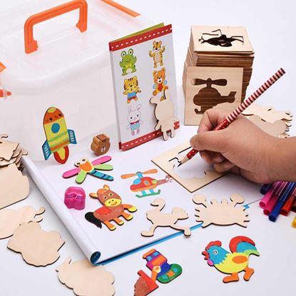 Imaginea Set din lemn pentru desen, 100 bucăți