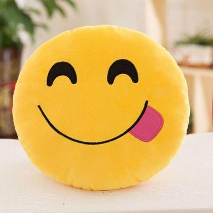 Imaginea din Emoji pernă - limbă scoasă