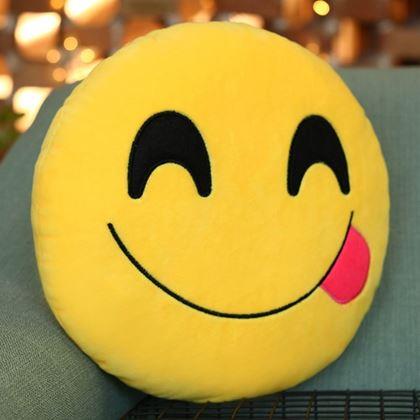 Imaginea din Emoji pernă - limbă scoasă