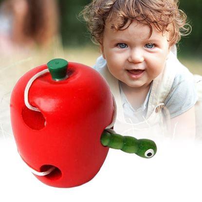 Imaginea Jucărie din lemn - viermele în măr