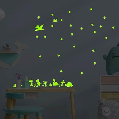 Imaginea Etichetă de perete luminoasă - dinozauri