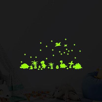 Imaginea Etichetă de perete luminoasă - dinozauri