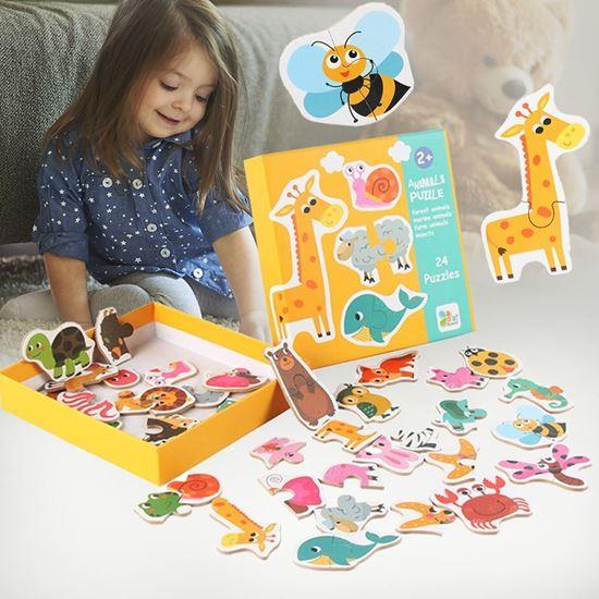 Imaginea din Puzzle pentru copii - animăluțe