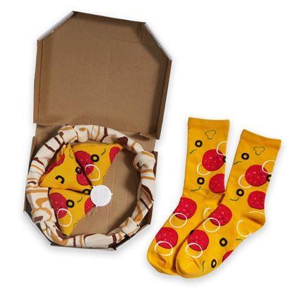 Imaginea Set 4 perechi de șosete - pizza