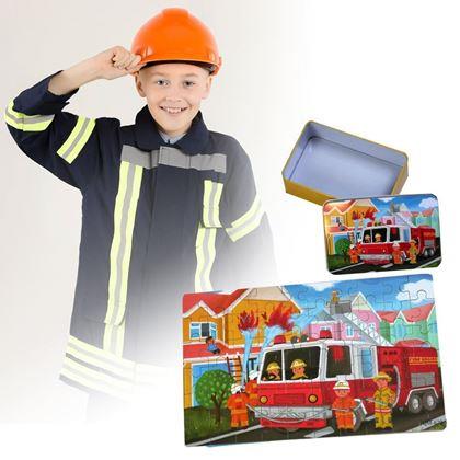 Imaginea din Puzzle pentru copii - pompieri