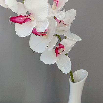 Imaginea din Flori artificiale de orhidee - albă
