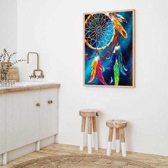 Imaginea din Pictură cu diamante cu ramă - prindere de vise