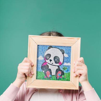 Imaginea din Pictură cu diamante pentru copii - panda