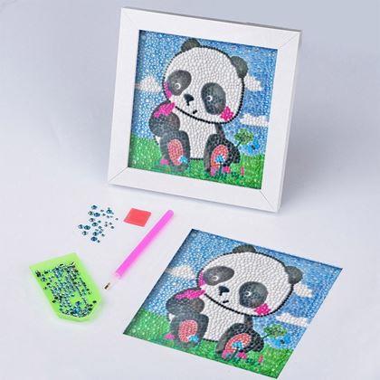 Imaginea din Pictură cu diamante pentru copii - panda