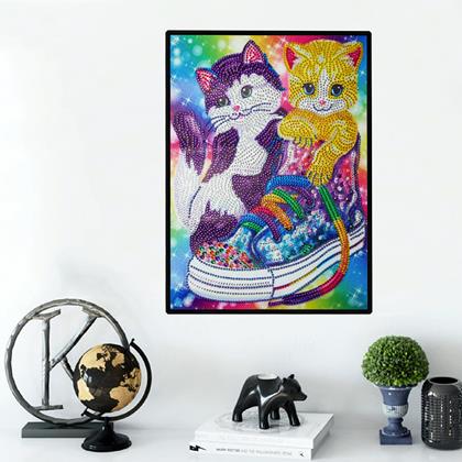 Imaginea din Pictură cu diamante specială - pisici