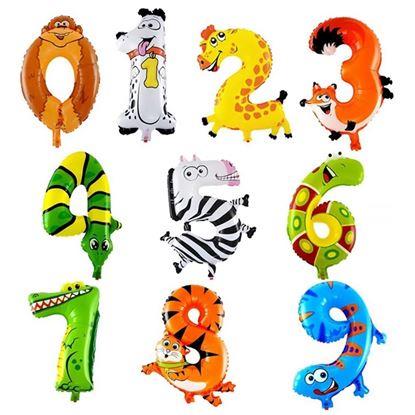 Imaginea Baloane de numere cu animale umflate