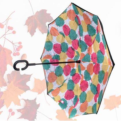 Imaginea din Umbrelă cu închidere inversă - frunze de toamnă