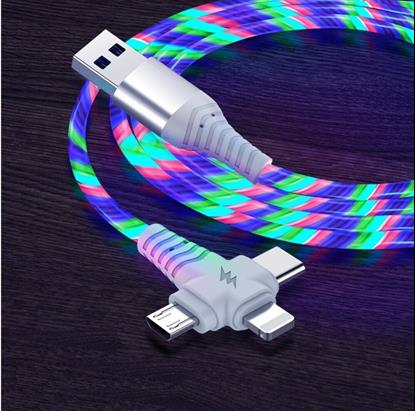 Imaginea Cablu de încărcare iluminat 3 în 1