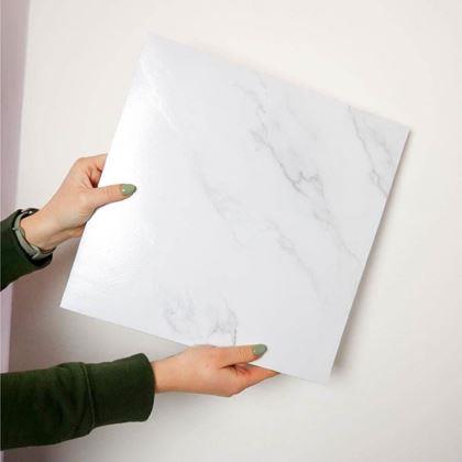 Imaginea din Placă autoadezivă 30x30 cm - marmură albă