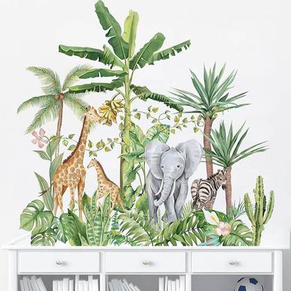 Imaginea din Stickere perete - animale din junglă