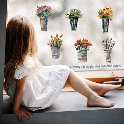 Imaginea din Stickere pentru perete - flori în ghiveci