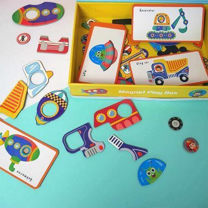 Imaginea din Cutie de jocuri magnetice - mijloace de transport