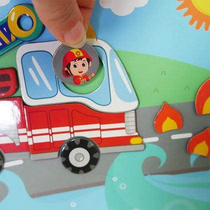 Imaginea din Cutie de jocuri magnetice - mijloace de transport