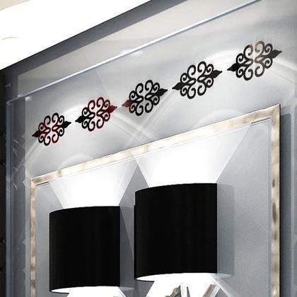 Imaginea din Etichete decorative cu ornamente în oglindă - negre