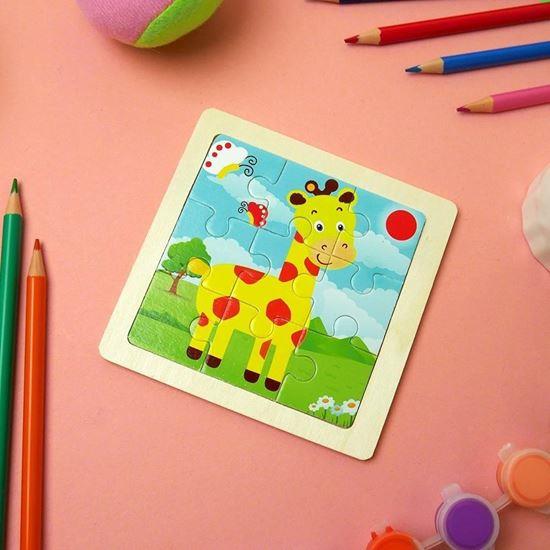 Imaginea din Puzzle din lemn pentru copii - girafă