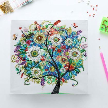 Imaginea din Pictură cu diamante specială - arbore colorat