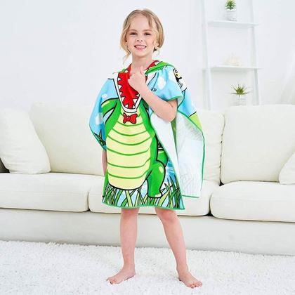 Imaginea din Prosop pentru copii cu glugă - crocodil