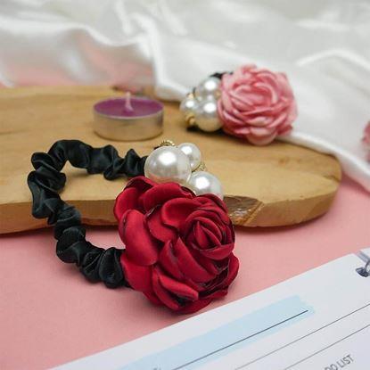 Imaginea Elastice cu trandafir și perlă