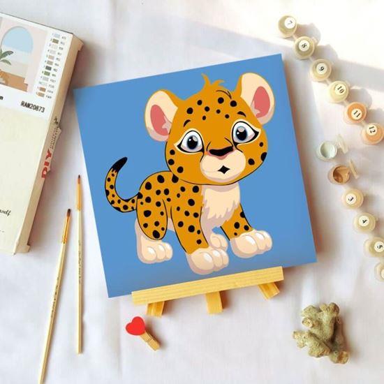 Imaginea din Pictură pe numere pentru copii - leopard