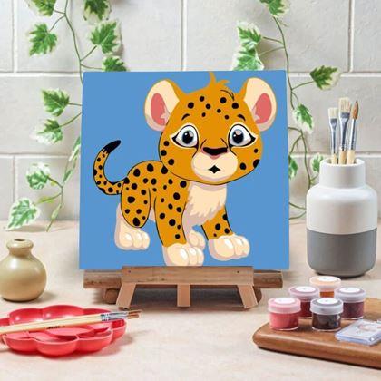 Imaginea din Pictură pe numere pentru copii - leopard