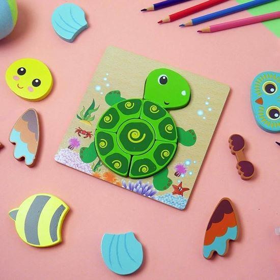 Imaginea din Puzzle din lemn pentru cei mici - broasca țestoasă