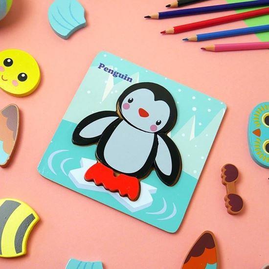 Imaginea din Puzzle din lemn pentru cei mici - pinguinul