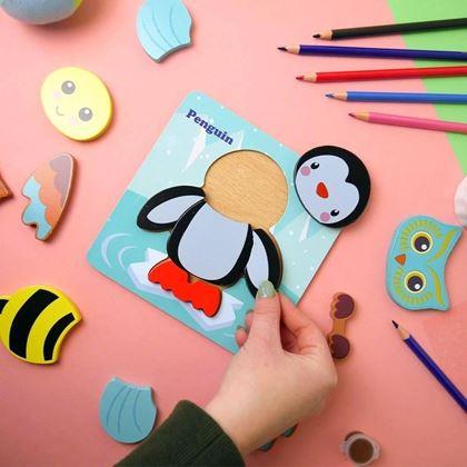 Imaginea din Puzzle din lemn pentru cei mici - pinguinul